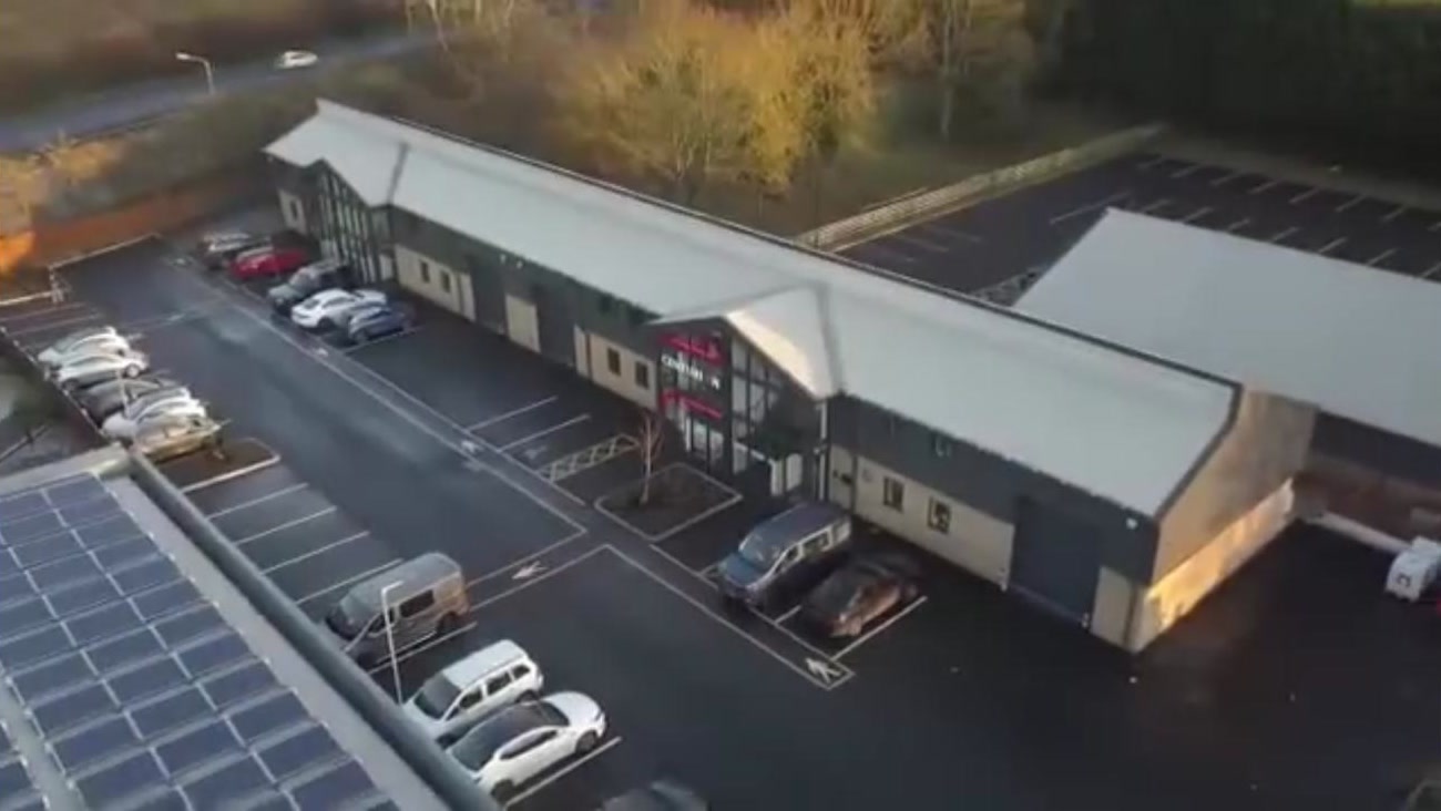 Completed units and car park at Mt Airy Business Park